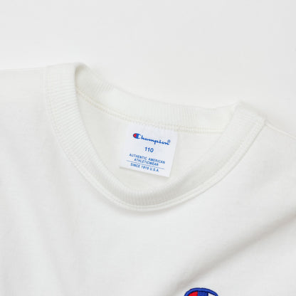 26fw チャンピオン CHAMPION CK-E401 LONG SLEEVE T-SHIRT キッズ 長袖Tシャツ ロンT 綿100% 子供服 刺繍ロゴ