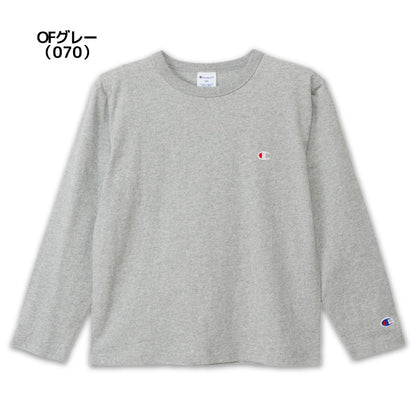 26fw チャンピオン CHAMPION CK-E401 LONG SLEEVE T-SHIRT キッズ 長袖Tシャツ ロンT 綿100% 子供服 刺繍ロゴ