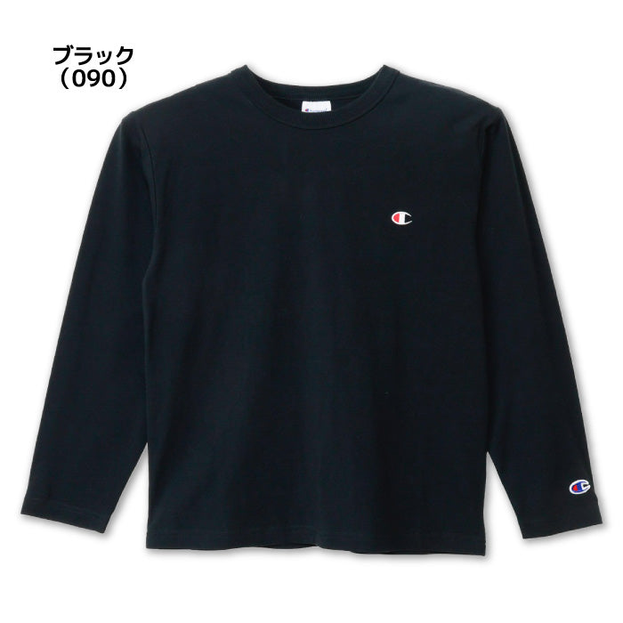 26fw チャンピオン CHAMPION CK-E401 LONG SLEEVE T-SHIRT キッズ 長袖Tシャツ ロンT 綿100% 子供服 刺繍ロゴ