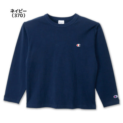 26fw チャンピオン CHAMPION CK-E401 LONG SLEEVE T-SHIRT キッズ 長袖Tシャツ ロンT 綿100% 子供服 刺繍ロゴ