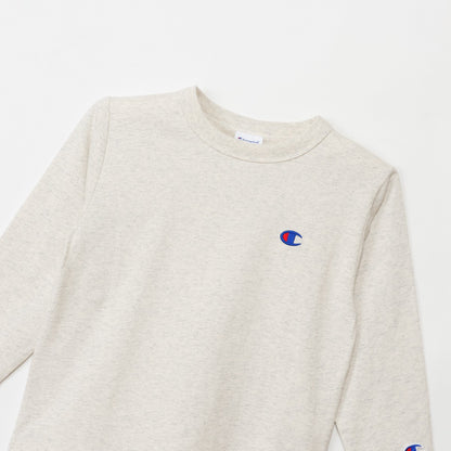 26fw チャンピオン CHAMPION CK-E401 LONG SLEEVE T-SHIRT キッズ 長袖Tシャツ ロンT 綿100% 子供服 刺繍ロゴ