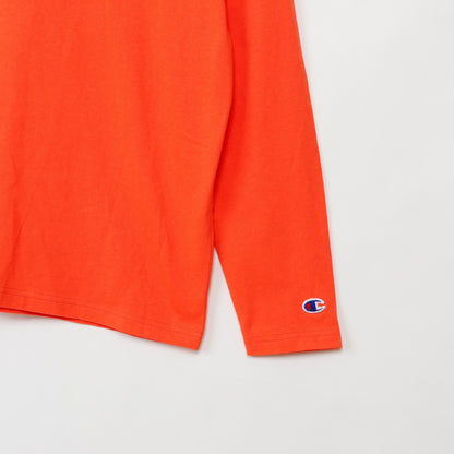 26fw チャンピオン CHAMPION CK-E401 LONG SLEEVE T-SHIRT キッズ 長袖Tシャツ ロンT 綿100% 子供服 刺繍ロゴ