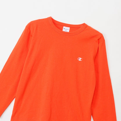 26fw チャンピオン CHAMPION CK-E401 LONG SLEEVE T-SHIRT キッズ 長袖Tシャツ ロンT 綿100% 子供服 刺繍ロゴ