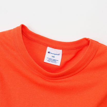 26fw チャンピオン CHAMPION CK-E401 LONG SLEEVE T-SHIRT キッズ 長袖Tシャツ ロンT 綿100% 子供服 刺繍ロゴ