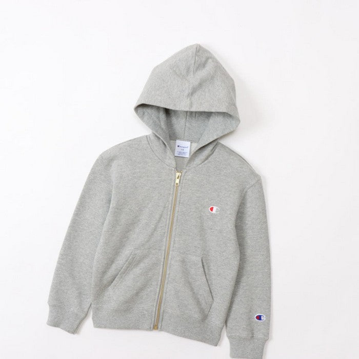 25fwチャンピオンCHAMPIONCK-Y102ZIPHOODEDSWEATスウェットシャツフードジップトップスキッズジュニア子供カジュアルシンプル冬