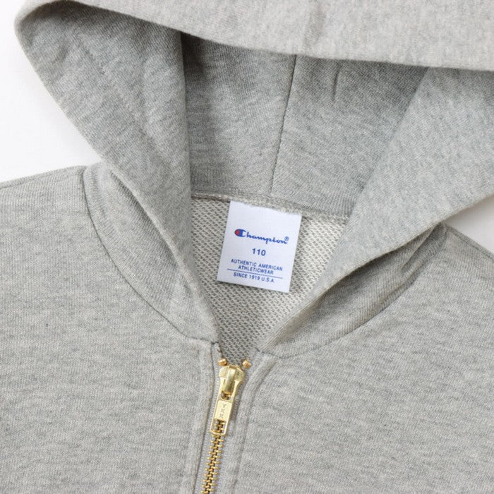 25fwチャンピオンCHAMPIONCK-Y102ZIPHOODEDSWEATスウェットシャツフードジップトップスキッズジュニア子供カジュアルシンプル冬