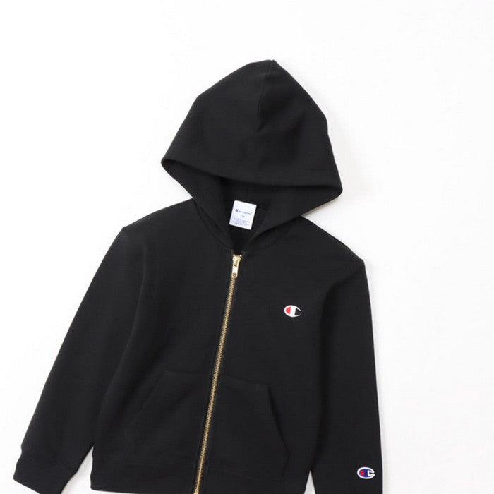 25fwチャンピオンCHAMPIONCK-Y102ZIPHOODEDSWEATスウェットシャツフードジップトップスキッズジュニア子供カジュアルシンプル冬