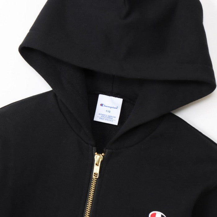 25fwチャンピオンCHAMPIONCK-Y102ZIPHOODEDSWEATスウェットシャツフードジップトップスキッズジュニア子供カジュアルシンプル冬