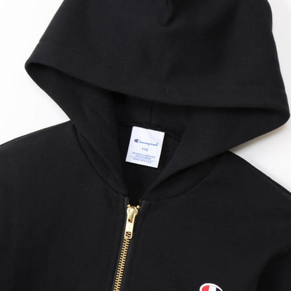 25fwチャンピオンCHAMPIONCK-Y102ZIPHOODEDSWEATスウェットシャツフードジップトップスキッズジュニア子供カジュアルシンプル冬