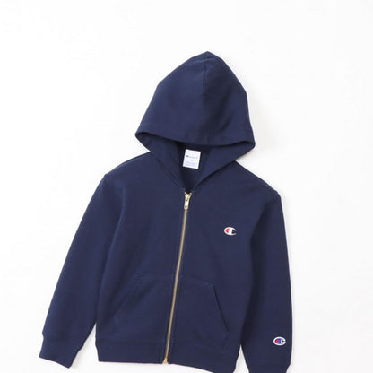 25fwチャンピオンCHAMPIONCK-Y102ZIPHOODEDSWEATスウェットシャツフードジップトップスキッズジュニア子供カジュアルシンプル冬