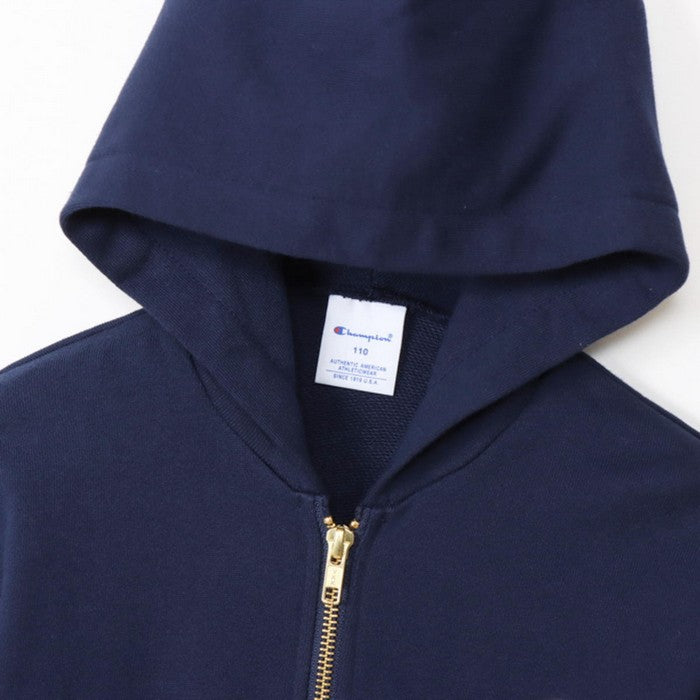 25fwチャンピオンCHAMPIONCK-Y102ZIPHOODEDSWEATスウェットシャツフードジップトップスキッズジュニア子供カジュアルシンプル冬