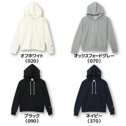25ssチャンピオンCHAMPIONCW-Y107HOODEDSWEATSHIRトップススウェットパーカーフーディプルオーバー長袖ロゴ刺繍リラックスジムトレーニングトレーニングウェアレディースウィメンズカジュアル普段着部活運動フードスポーツタウンウェア可愛い