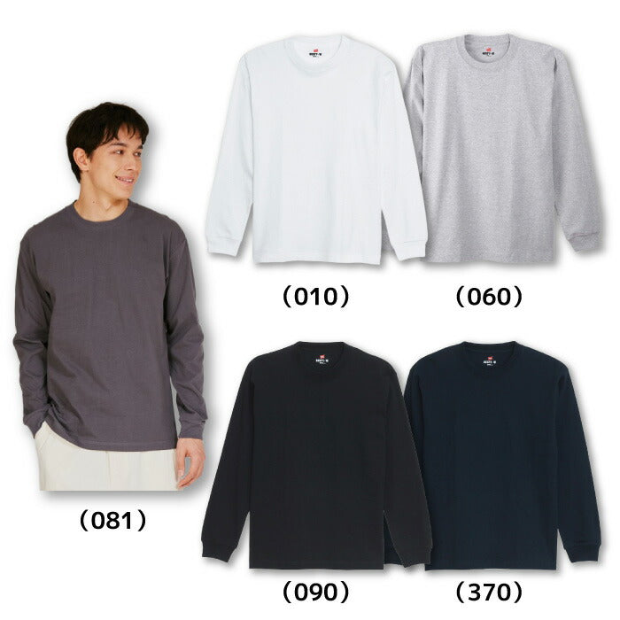 25FWヘインズHANESH5186BEEFYLONGSLEEVEビーフィーTシャツ長そで長袖シンプルオシャレ快適