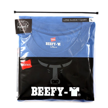 25FWヘインズHANESH5196L/SPOCKETT-SHIRTビーフィーTシャツ長そで長袖ポケットシンプルオシャレ快適