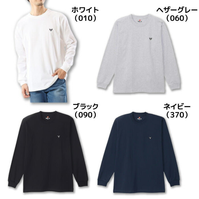 25FWヘインズHANESH8-X401LONGSLEEVET-SHビーフィーTシャツ長そで長袖ワッペンシンプルオシャレ快適