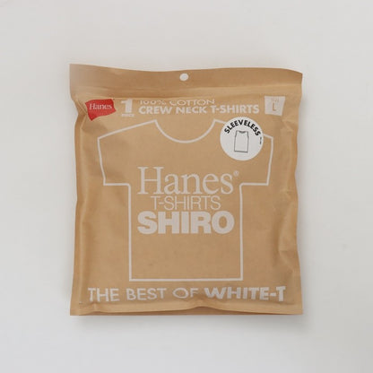 25FWヘインズHANESHM3-B2011PSHIROSLEEVELESSシャツシロスリーブレスクルーネックシンプルオシャレ快適