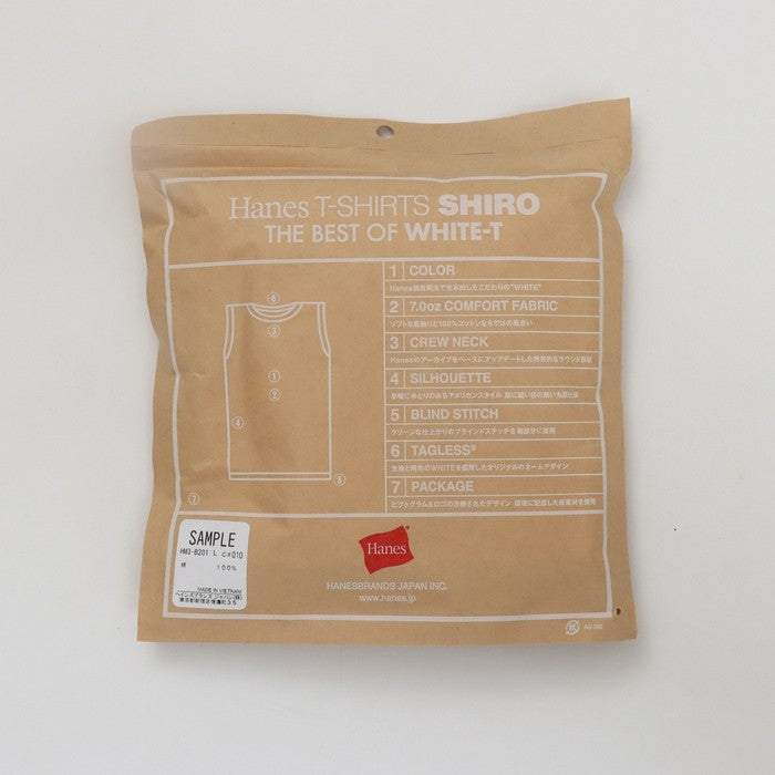 25FWヘインズHANESHM3-B2011PSHIROSLEEVELESSシャツシロスリーブレスクルーネックシンプルオシャレ快適