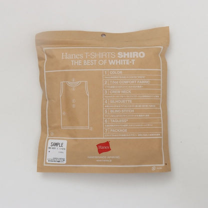 25FWヘインズHANESHM3-B2011PSHIROSLEEVELESSシャツシロスリーブレスクルーネックシンプルオシャレ快適
