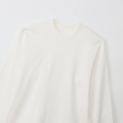 25FWヘインズHANESHM4-A2011PSHIROLONGT-SHIRTTシャツシロクルーネック長袖長そでシンプルオシャレ快適