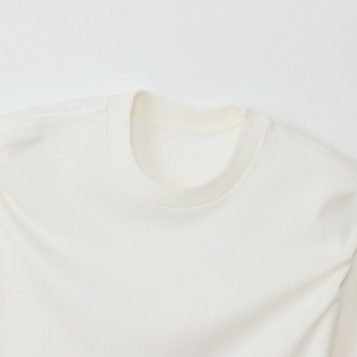 25FWヘインズHANESHM4-A2011PSHIROLONGT-SHIRTTシャツシロクルーネック長袖長そでシンプルオシャレ快適