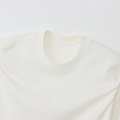 25FWヘインズHANESHM4-A2011PSHIROLONGT-SHIRTTシャツシロクルーネック長袖長そでシンプルオシャレ快適