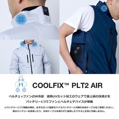 【セット商品】25ssショウワショウカイ昭和商会N25-02COOLFIXPLT2エアーベストペルチェ冷却夏服作業服作業着空調空調ウェアファン