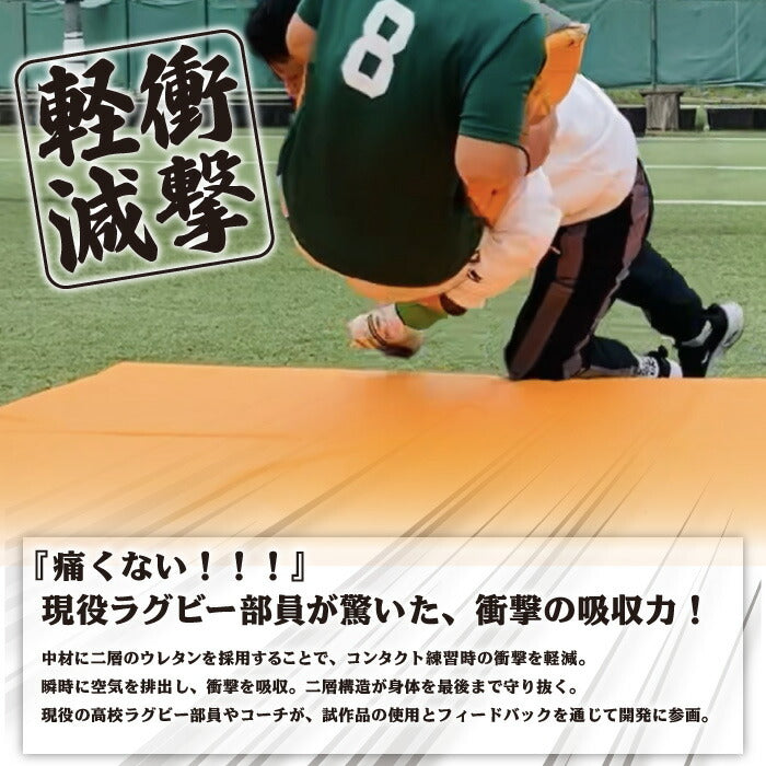 ブレイビーラーテルBRAVEYRATELOS14002タックルマットラグビータックル衝撃吸収マットトレーニングマットアメフト格闘技柔道レスリング総合格闘技MMA練習受け身大判厚さ17cm折りたたみ二つ折り二層構造底打ち防止空気抜き