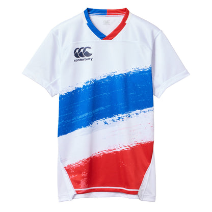カンタベリーCANTERBURYRG33202BPRACTICEJERSEYホワイト(10)ラグビーラグビージャージゲームジャージTシャツ耐久性ストレッチ防菌防臭汗ニオイ高機能練習着ティーシャツ半袖半そでプラシャツビッグ大きいサイズ