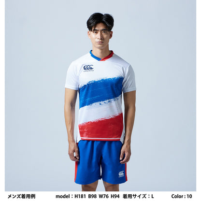 カンタベリーCANTERBURYRG33202BPRACTICEJERSEYホワイト(10)ラグビーラグビージャージゲームジャージTシャツ耐久性ストレッチ防菌防臭汗ニオイ高機能練習着ティーシャツ半袖半そでプラシャツビッグ大きいサイズ