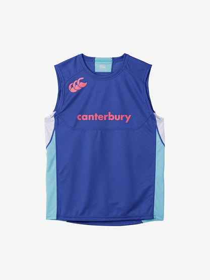 カンタベリーCANTERBURYRG33715BPRACTICESLEEVELESブルー(25)ジャージラガーシャツノースリーブタンクトップ袖なしメンズ遮熱抗菌防臭ドライ汗ニオイべたつき軽減練習着合宿部活クラブビッグ大きいサイズプラシャツ