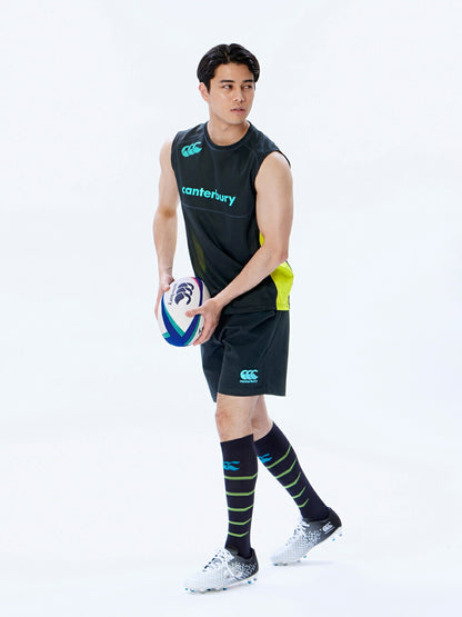 カンタベリーCANTERBURYRG33715BPRACTICESLEEVELESネイビー(29)ジャージラガーシャツノースリーブタンクトップ袖なし遮熱抗菌防臭ドライ汗ニオイべたつき軽減練習着合宿部活クラブビッグ大きいサイズプラシャツ
