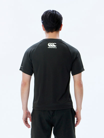 カンタベリーCANTERBURYRG33718TRAININGTEEブラック(19)ラグビージャージラガーシャツTシャツ吸汗速乾汗軽量再帰反射夜間練習着強いウェア部活クラブかっこいいティーシャツ半袖半そで軽いドライトレーニング