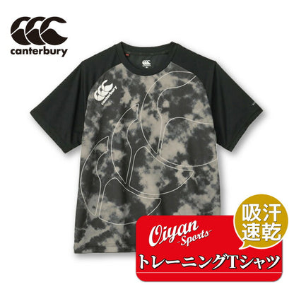 カンタベリーCANTERBURYRG33718TRAININGTEEブラック(19)ラグビージャージラガーシャツTシャツ吸汗速乾汗軽量再帰反射夜間練習着強いウェア部活クラブかっこいいティーシャツ半袖半そで軽いドライトレーニング