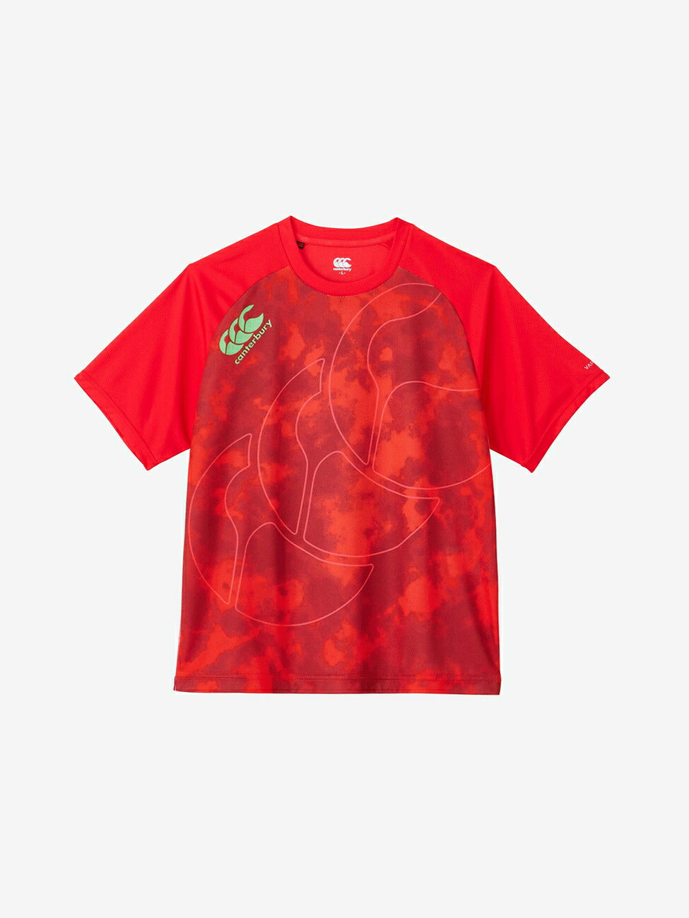 カンタベリーCANTERBURYRG33718TRAININGTEEレッド(65)ラグビージャージラガーシャツTシャツ吸汗速乾汗軽量再帰反射夜間練習着強いウェア部活クラブかっこいいティーシャツ半袖半そで軽いドライ反射トレーニング