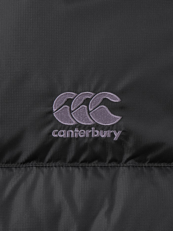 24fwカンタベリーCANTERBURYRG74510DOWNSIDELINECOATベンチコートダウンダウンジャケットダウンコートアウター寒さ対策防寒保温防風撥水羽毛耐久性チーム部活クラブ中学高校大学通勤通学フードブラック黒ラグビーロング