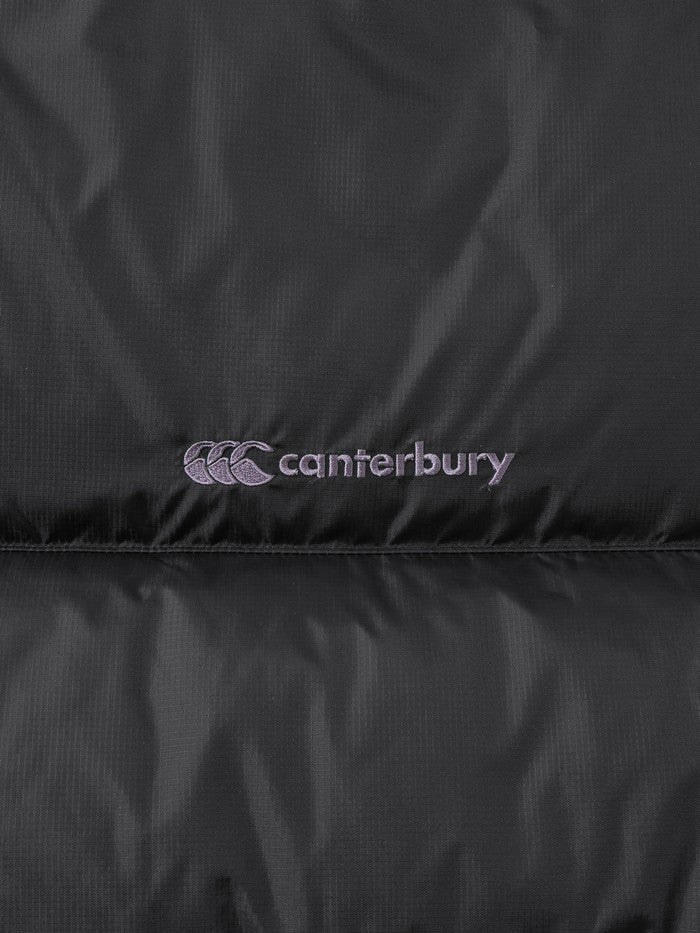 24fwカンタベリーCANTERBURYRG74510DOWNSIDELINECOATベンチコートダウンダウンジャケットダウンコートアウター寒さ対策防寒保温防風撥水羽毛耐久性チーム部活クラブ中学高校大学通勤通学フードブラック黒ラグビーロング