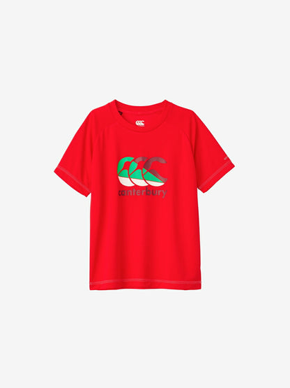 カンタベリーCANTERBURYRGJ33760JR.TRAININGTEEジュニアレッド(65)半袖半そでTシャツティーシャツプラシャツ練習着吸汗速乾再帰反射洗濯通気性おしゃれかっこいい男子女子部活クラブラグビーサッカー子どもキッズ