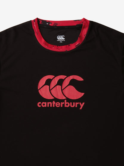 26fw カンタベリー CANTERBURY RGM32651 S/S TRAINING TEE 半袖 トレーニングTシャツ ビッグロゴ ラグビー練習着