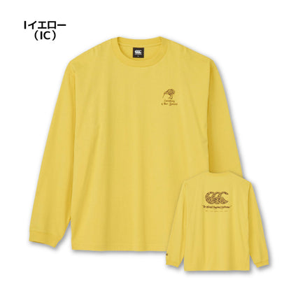 26fw カンタベリー CANTERBURY RSU42659 L/S TEE PTN LOGO 長袖Tシャツ ロゴ オーガニックコットン