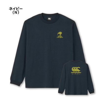 26fw カンタベリー CANTERBURY RSU42659 L/S TEE PTN LOGO 長袖Tシャツ ロゴ オーガニックコットン