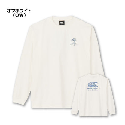 26fw カンタベリー CANTERBURY RSU42659 L/S TEE PTN LOGO 長袖Tシャツ ロゴ オーガニックコットン