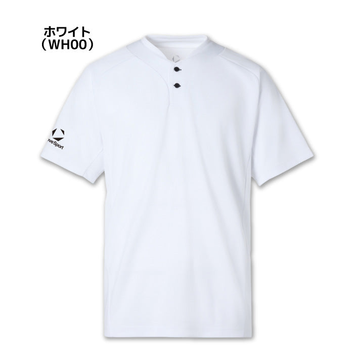26fw デサント DESCENTE ST6SHTT0M 2ボタンショートスリーブシャツ 2ボタン半袖シャツ DRY MESH チームウェア