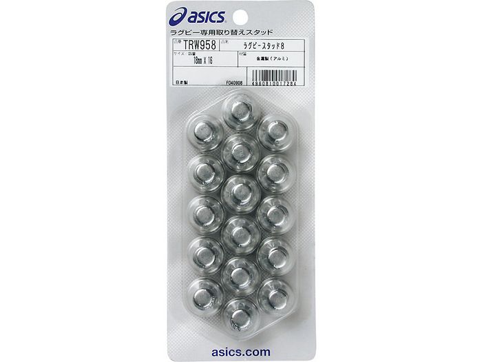 23ssアシックスasicsTRW958ラグビ－スパイク用アルミスタッドシルバー18mm×16ヶラグビースパイク交換ポイントスタッド金属アルミ人工芝天然芝土ターフ芝芝生屋外練習試合合宿遠征部活クラブサークル走りやすい