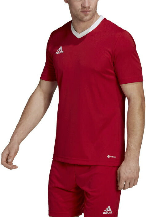 24fwアディダスADIDASZG48653_ENTRADA22_ジャージサッカーサッカーウェアプラクティスシャツ半袖ショートスリーブトレーニングトップジャージーAEROREADYスリムフィットVネック