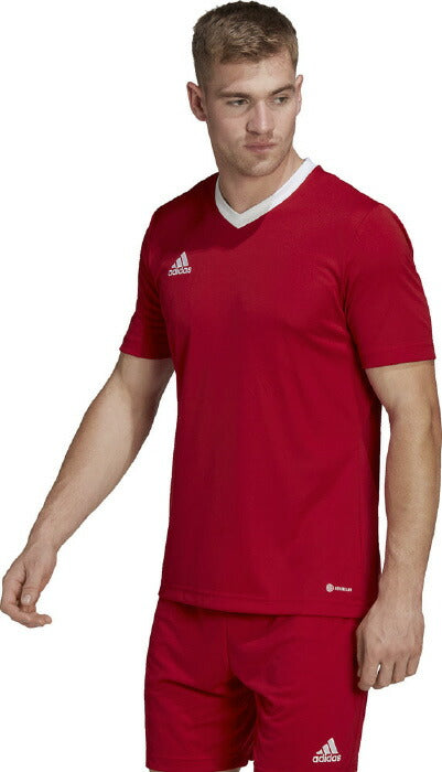 24fwアディダスADIDASZG48653_ENTRADA22_ジャージサッカーサッカーウェアプラクティスシャツ半袖ショートスリーブトレーニングトップジャージーAEROREADYスリムフィットVネック
