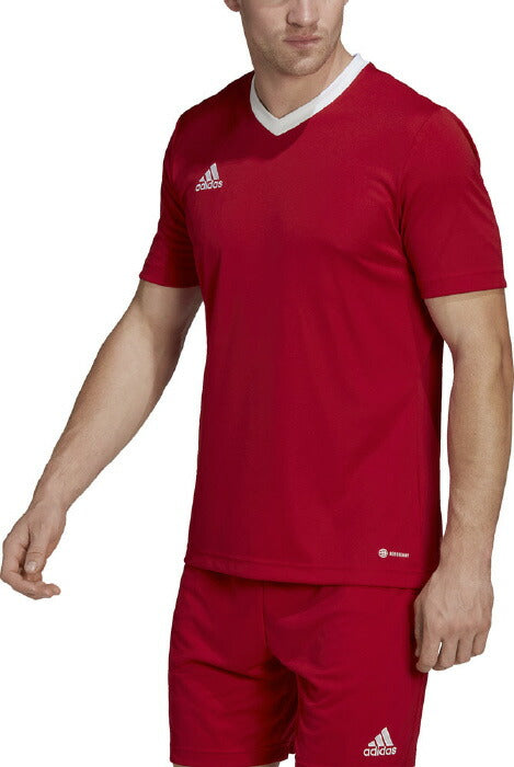 24fwアディダスADIDASZG48653_ENTRADA22_ジャージサッカーサッカーウェアプラクティスシャツ半袖ショートスリーブトレーニングトップジャージーAEROREADYスリムフィットVネック